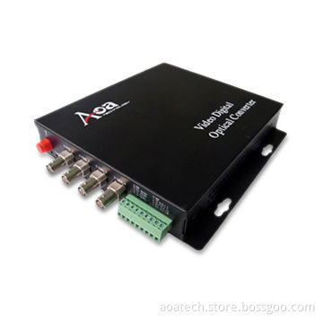 Video Optical Transmitter, with 4-channel Video and Audio Data Ethernet to Fiber OpticNew